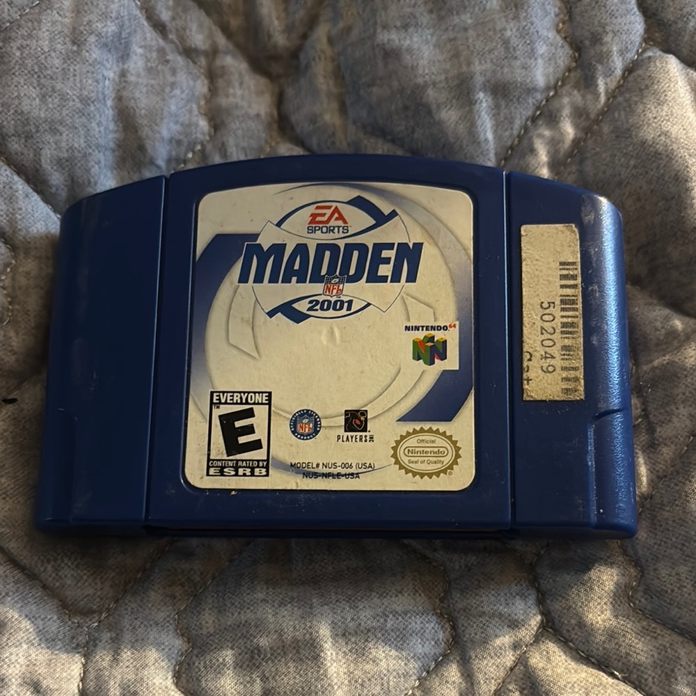 Madden NFL 2001 - Blue Nintendo 64 Cartridge